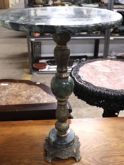 MCM Hollywood Regency Brass and Marble Cocktail Table