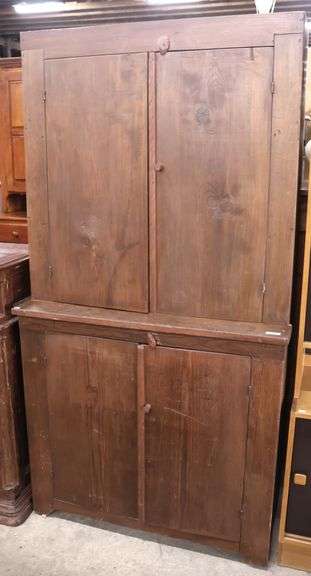 Eastern Shore Yellow Pine One Piece Stepback Cupboard