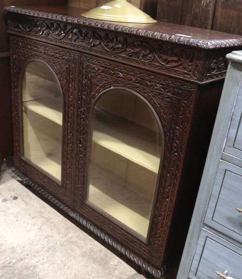 Victorian Style Carved Cabinet