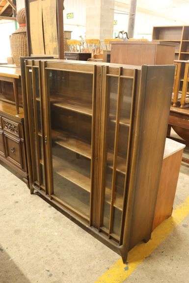 MCM Walnut Bookcase, Finish Wear
