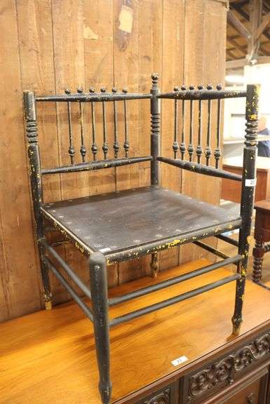 Victorian Stick and Ball Turned Roundabout Chair, Wear