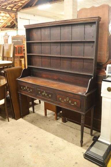 Georgian Walnut Two Piece Welsh Cupboard