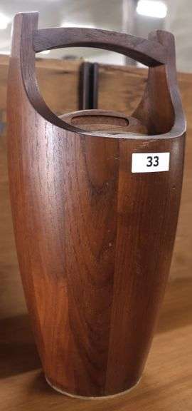 MCM Walnut Ice Bucket