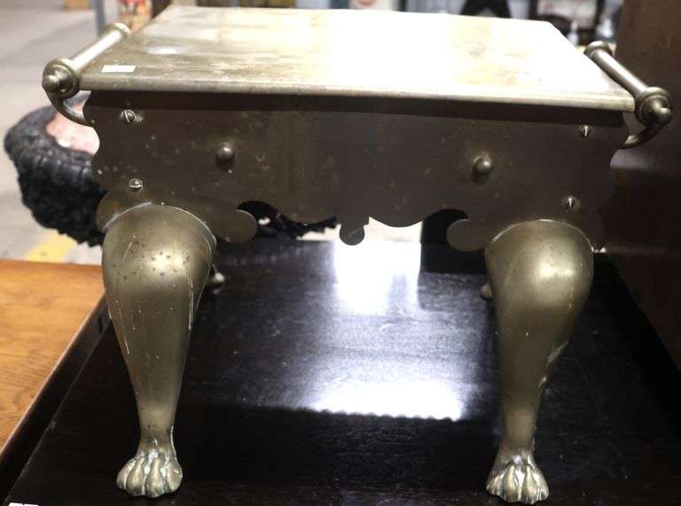 Antique English Brass Hearth Footman