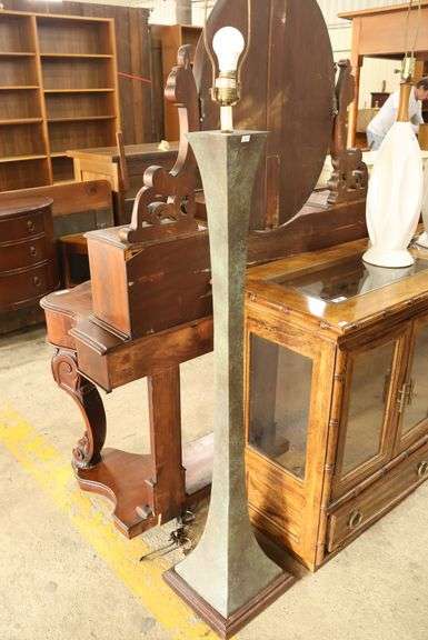 MCM Patinated Metal Floor Lamp