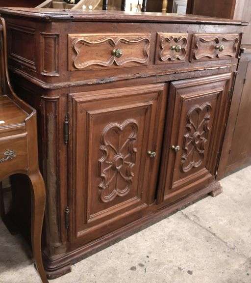 Italian Baroque Carved Walnut Commode