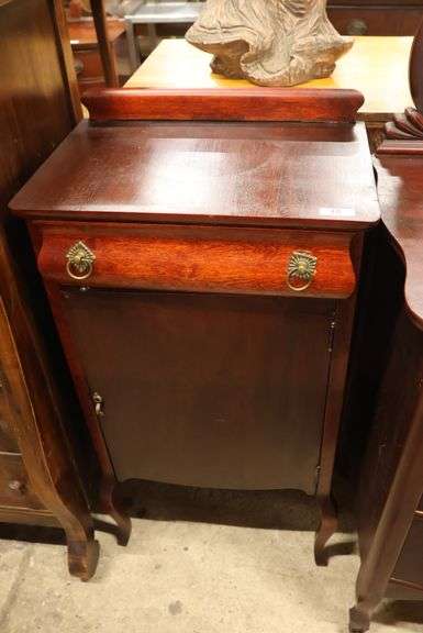 Antique Mahogany Music Cabinet