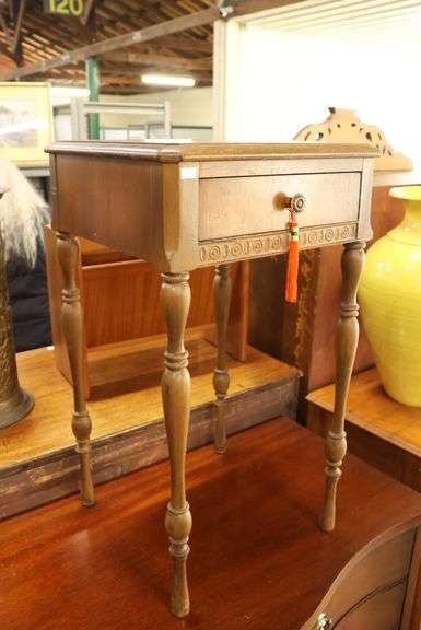 Depression Era One Drawer Stand, Imperfections
