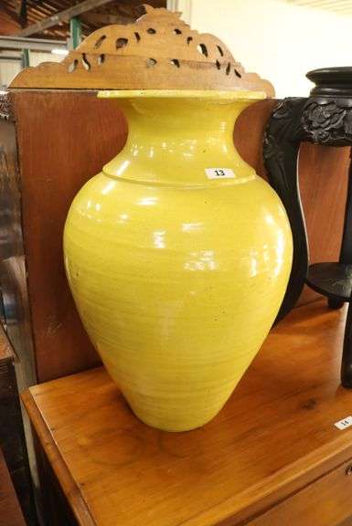 Art Pottery Floor Vase, As-Is