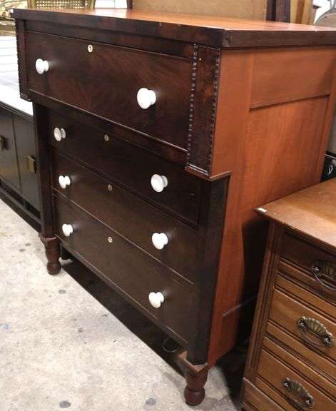 Pennsylvania Late Federal Mixed Woods Chest with Ripple Molding