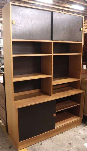 Danish MCM Two Piece Bookcase