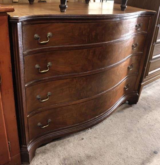 George II Style Mahogany Serpentine Chest of Drawers