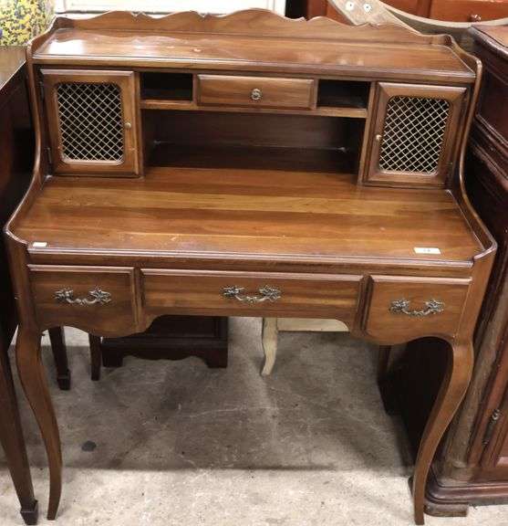 French Provincial Style Cherry Ladies' Writing Desk, Marks on Writing Surface