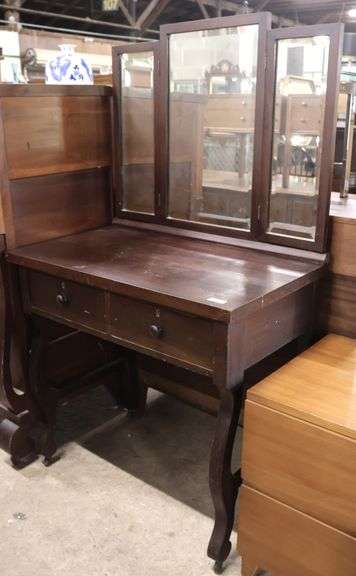 Colonial Revival Empire Style Mahogany Vanity