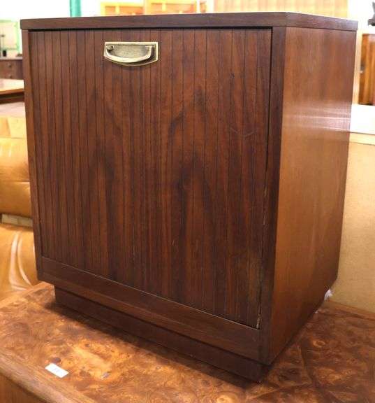 Lane MCM Walnut Record Cabinet