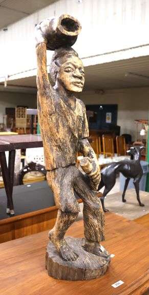 Ethnographic Carved Wood Statue - Dixon's Auction at Crumpton