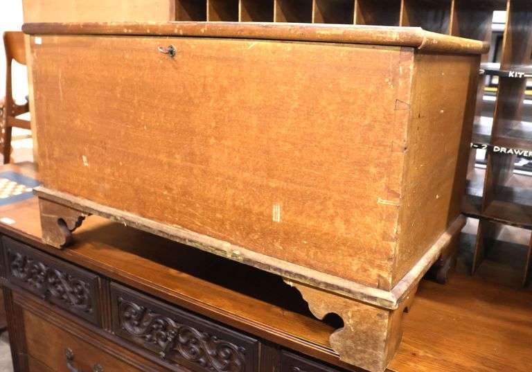Antique Dovetailed Farmhouse Blanket Chest
