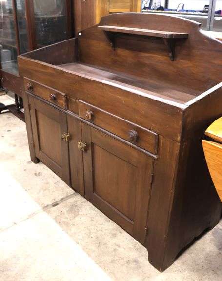 Antique Farmhouse Pine Dry Sink