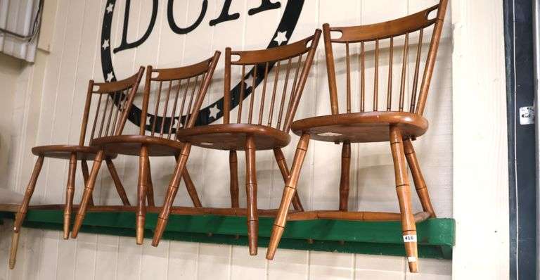 (4) Tell City Chair Co. Windsor Dining Chairs - Dixon's Auction at Crumpton