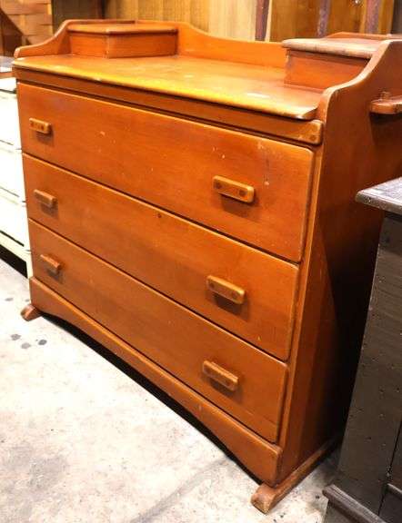 MCM Maple Three Drawer Dresser