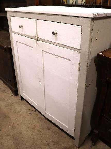 Pennsylvania Federal Softwood Jelly Cupboard in Later Paint