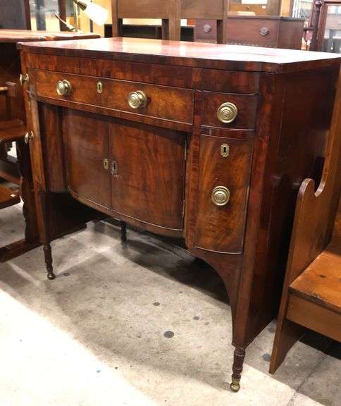 Mid-Atlantic Figured Mahogany Brandy Board, Veneer Repairs