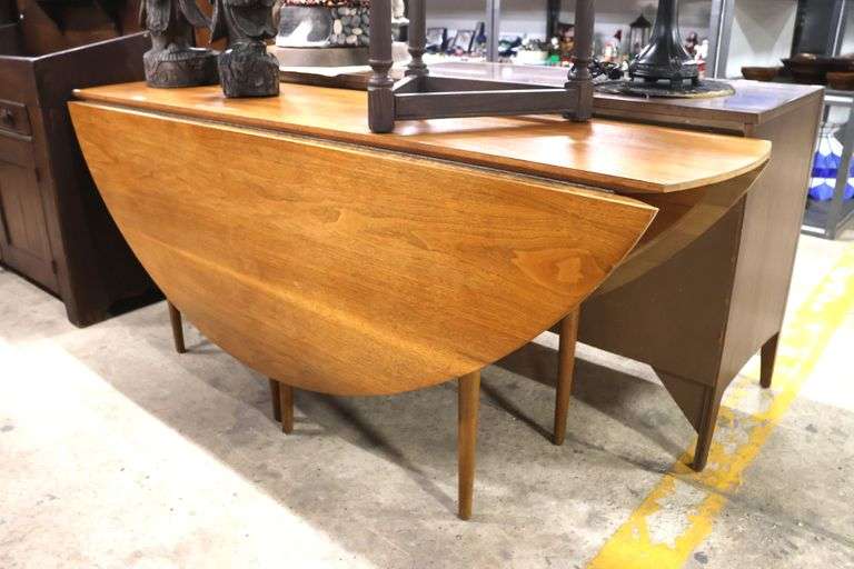 MCM Walnut Drop Leaf Dining Table