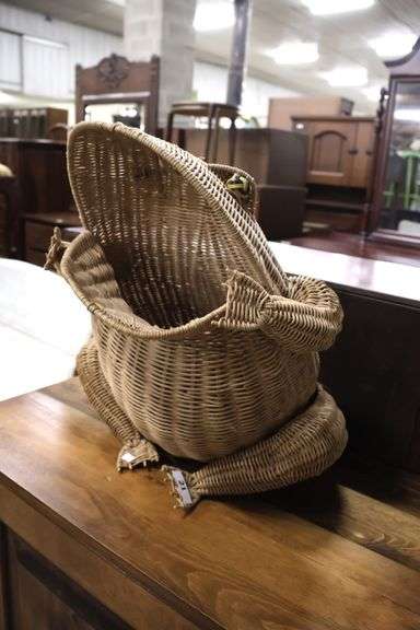 MCM Wicker Frog Basket
