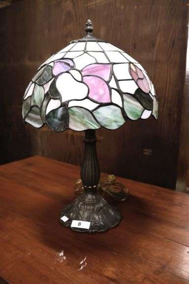 Modern Leaded Stained Glass Lamp