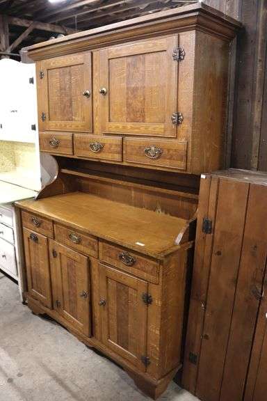 Lancaster County, Pennsylvania Ochre Grained Stepback Cupboard