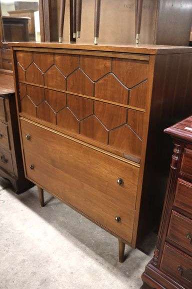 MCM Walnut Four Drawer Chest