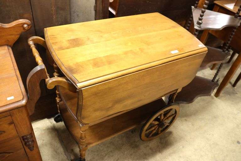 Vintage Maple Bar Cart