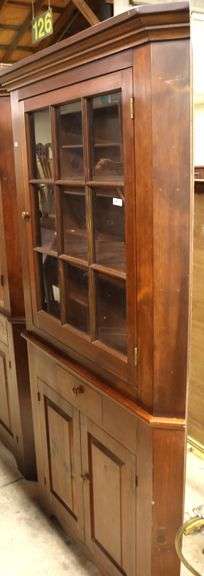 Tom Seely Farmhouse Pine Corner Cupboard