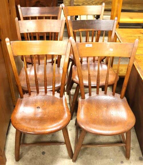 (6) Antique Windsor Chairs