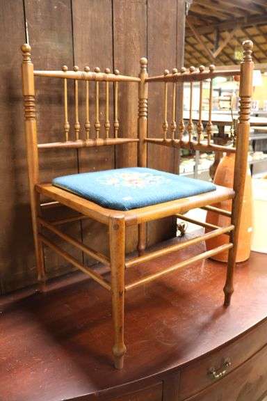 Victorian Stick and Ball Carved Roundabout Chair