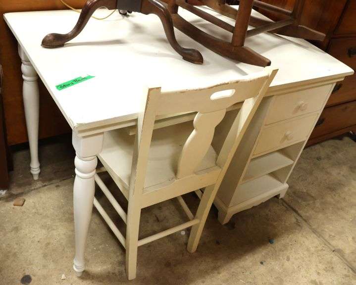 Pottery Barn Desk and Chair, Wear