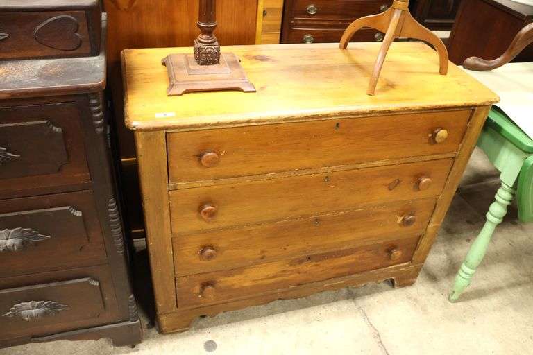 Antique Cottage Pine Chest of Drawers