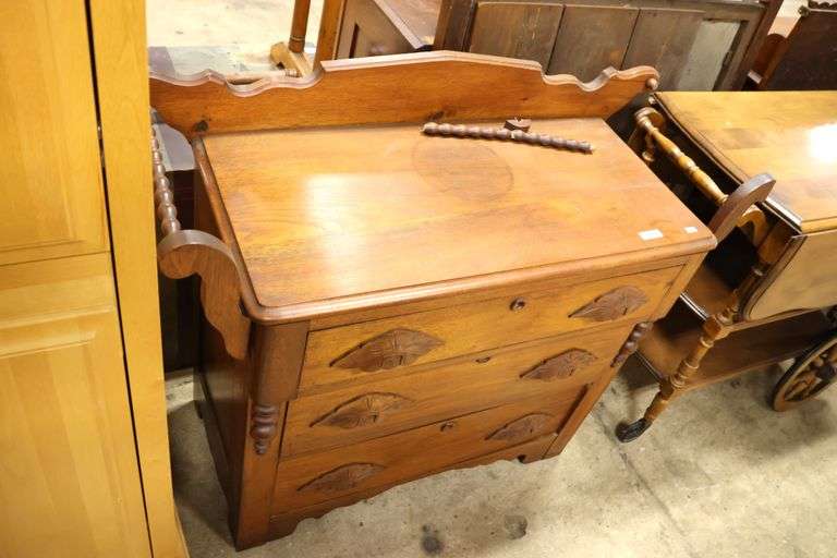 Victorian Walnut Washstand, As-Is