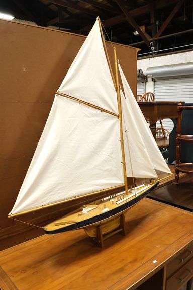 Vintage Wooden Ship Model