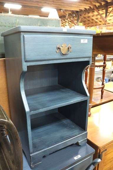 Ethan Allen Blue Farmhouse Nightstand