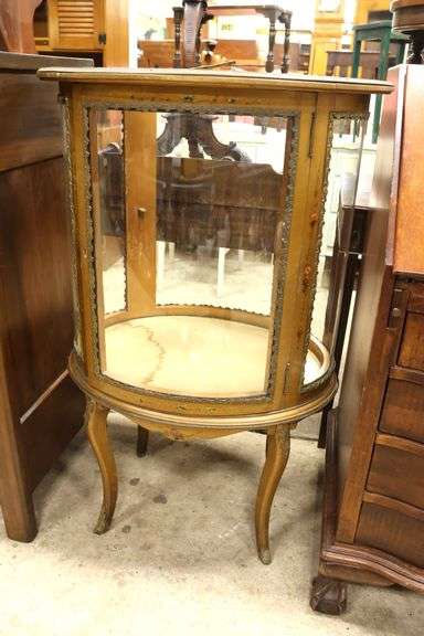 Antique Vernis Martin Type Paint Decorated Vitrine, Minor Imperfections