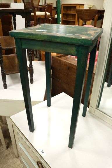 Whimsical Farmhouse Painted Bunny Table