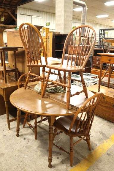 Tell City Chair Co. Windsor Chairs and Table