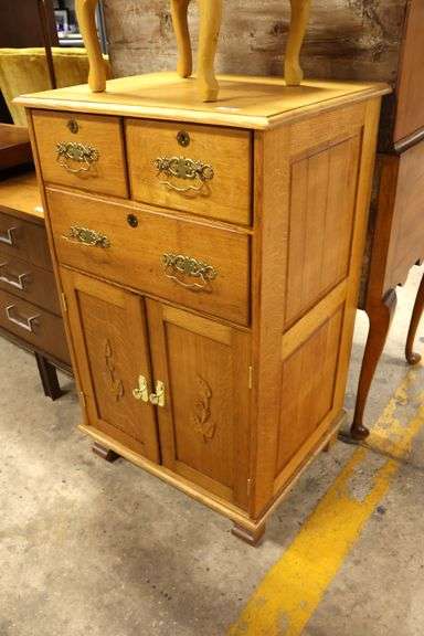Antique Golden Oak Cabinet