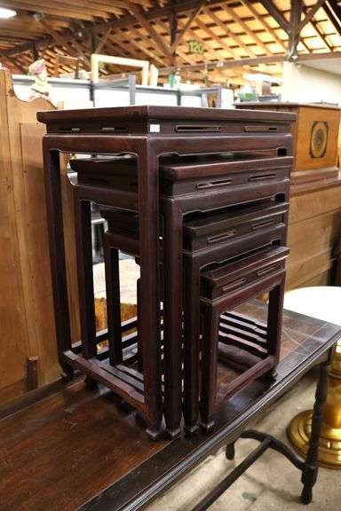 Vintage Chinese Rosewood Nesting Tables