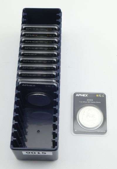(11) 2022 Santa Marian .999 Silver 1 Oz Rounds, 11ozt