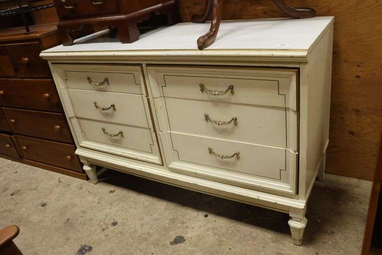MCM Directoire Style Painted Six Drawer Dresser
