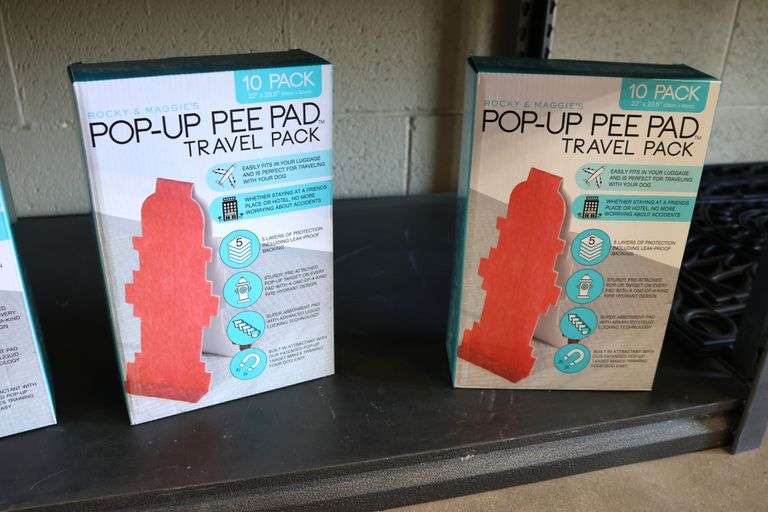 Pop-Up Pee Pad PP1–25RD – Trainingspad Für Rüden Mit 3D-Zielscheibe, 25 Stück (Weiß/Rot)