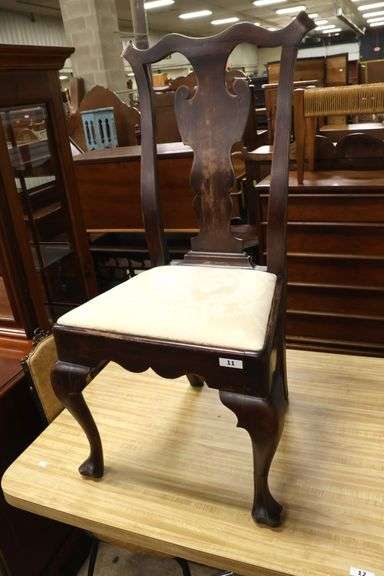 Pennsylvania Queen Anne Walnut Trifid Foot Side Chair
