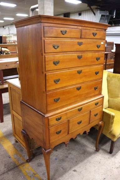 New England Queen Anne Maple Highboy, Minor Repairs